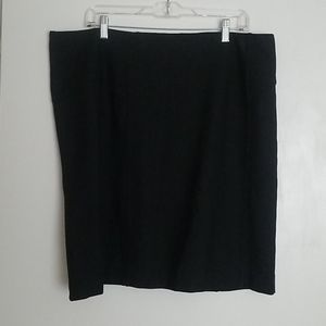 Lyssé Loran dark gray ribbed lined pencil skirt 1x